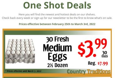 Country Traditions One-Shot Deals Flyer February 25 to March 3