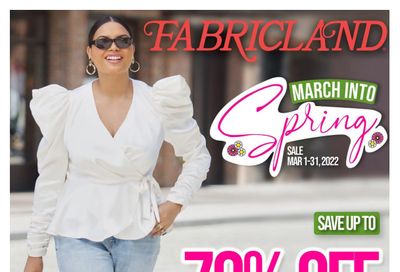 Fabricland (ON) Flyer March 1 to 31