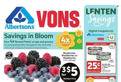 Albertsons (CA, ID, LA, MT, OR, TX, WA) Weekly Ad Flyer March 1 to March 8