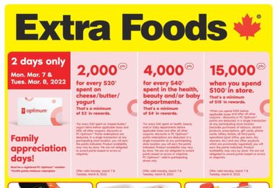 Extra Foods Flyer March 3 to 9
