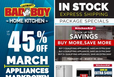 Lastman's Bad Boy Superstore Flyer March 2 to 30