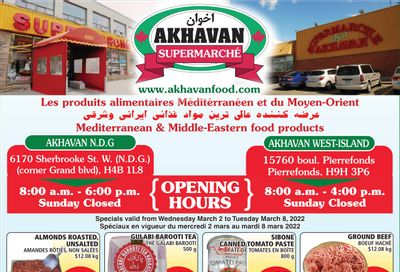 Akhavan Supermarche Flyer March 2 to 8