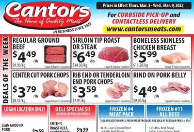 Cantor's Meats Flyer March 3 to 9