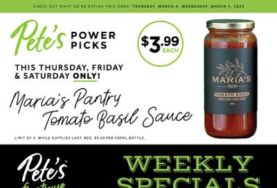 Pete's Fine Foods Flyer March 3 to 9