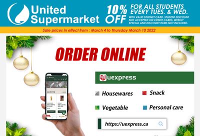 United Supermarket Flyer March 4 to 10