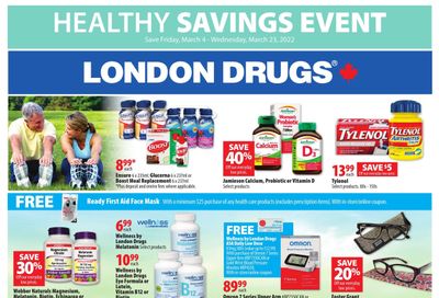 London Drugs Healthy Savings Event Flyer March 4 to 23