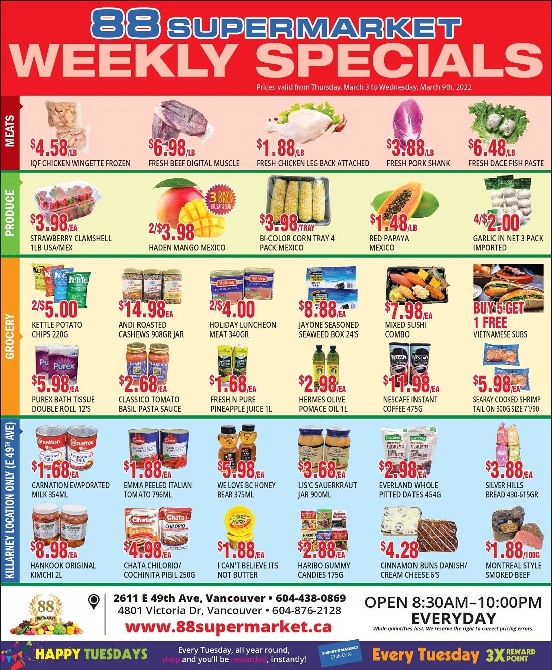 88 Supermarket Flyer March 3 to 9