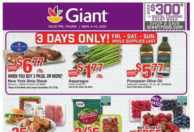 Giant Food (DE, MD, VA) Weekly Ad Flyer March 3 to March 10
