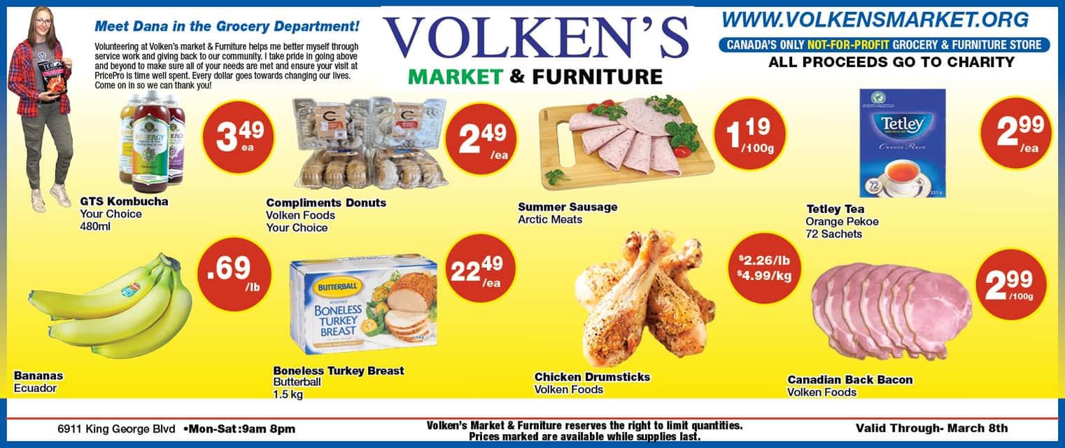Volken's Market & Furniture Flyer March 2 to 8