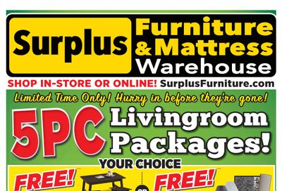 Surplus Furniture & Mattress Warehouse (Winnipeg) Flyer March 7 to 20