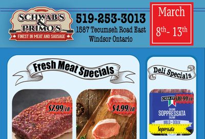 Schwab's & Primo's Flyer March 8 to 13