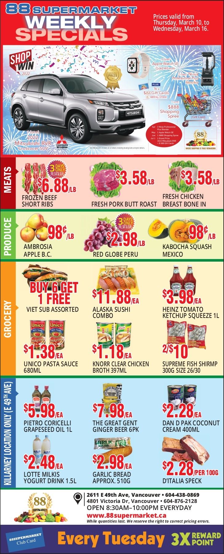 88 Supermarket Flyer March 10 to 16