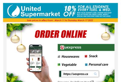 United Supermarket Flyer March 11 to 17
