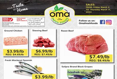 Oma Fresh Foods Flyer March 11 to 17