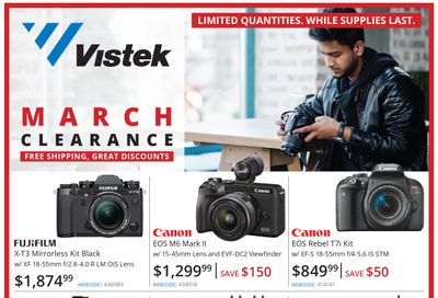 Vistek March Clearance Flyer March 11 to 25
