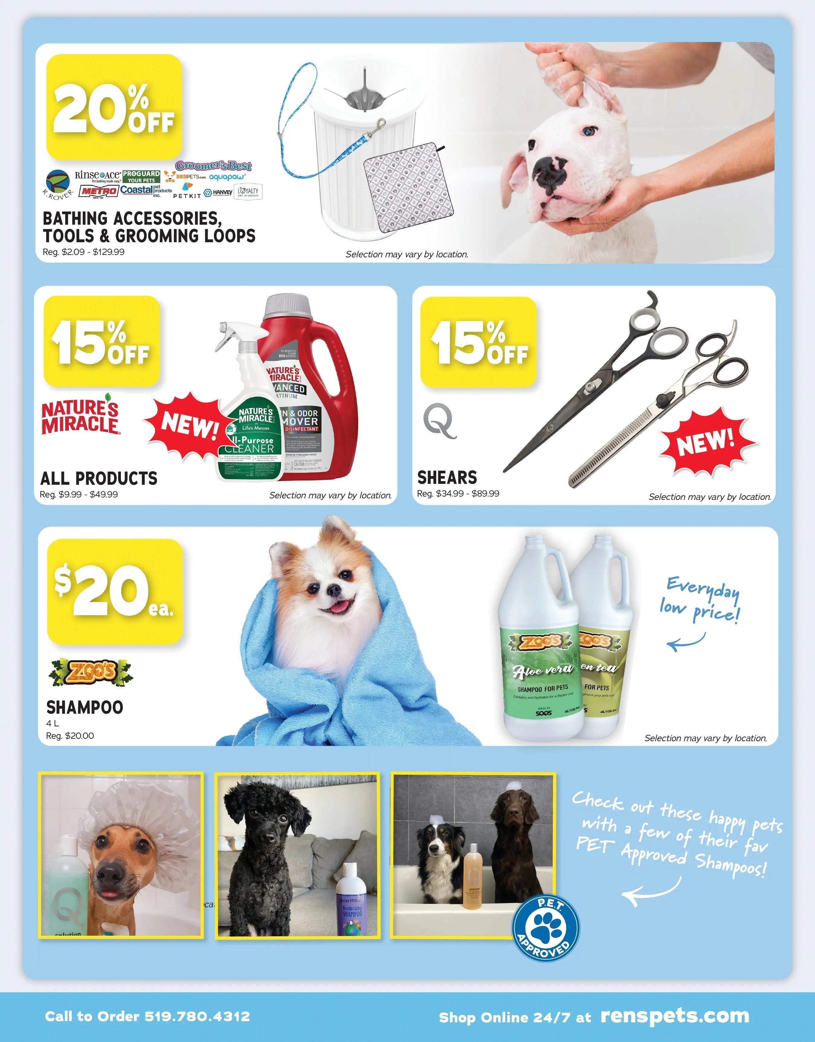Ren's Pets Depot Shampalooza Grooming Sale Flyer March 14 to 27