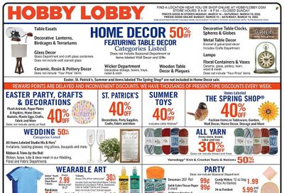 Hobby Lobby Weekly Ad Flyer March 14 to March 21