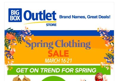 Big Box Outlet Store Flyer March 16 to 21
