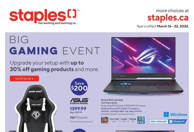 Staples Flyer March 16 to 22