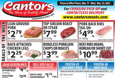 Cantor's Meats Flyer March 17 to 23