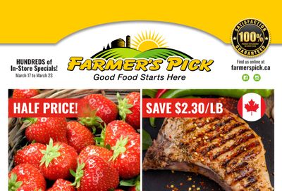 Farmer's Pick Flyer March 17 to 23