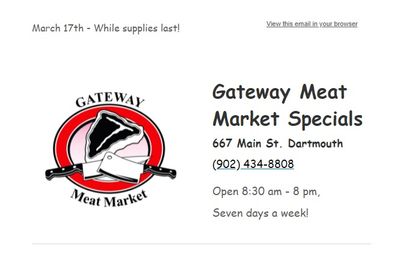 Gateway Meat Market Flyer March 17 to 23