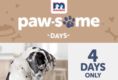 Mondou Paw-some Days Flyer March 17 to 20