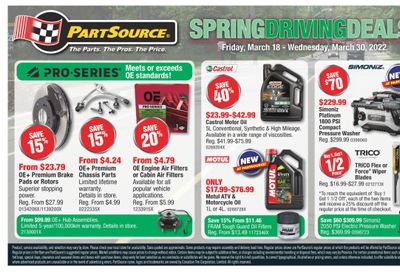 PartSource Flyer March 18 to 30