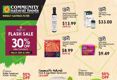 Community Natural Foods Flyer March 17 to 23