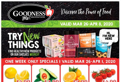 Goodness Me Flyer March 26 to April 8