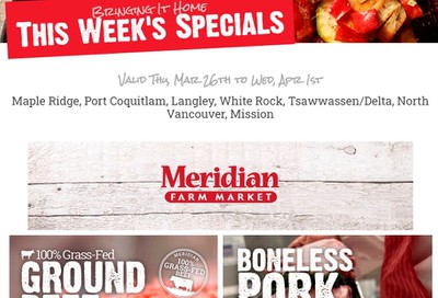 Meridian Meats and Seafood Flyer March 26 to April 1