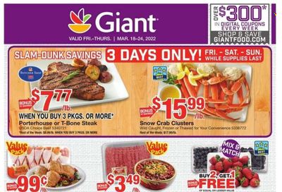 Giant Food (DE, MD, VA) Weekly Ad Flyer March 17 to March 24