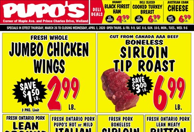 Pupo's Food Market Flyer March 26 to April 1