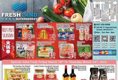 FreshLand Supermarket Flyer March 18 to 24