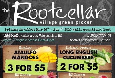 The Root Cellar Flyer March 26 to April 1