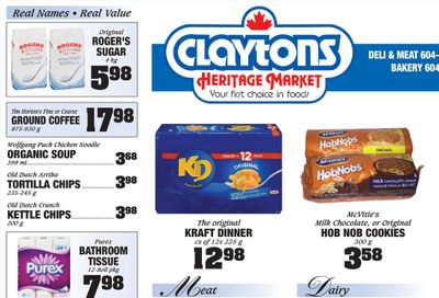 Claytons Heritage Market Flyer March 18 to 24