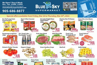 Blue Sky Supermarket (Pickering) Flyer March 18 to 24