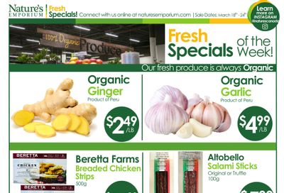 Nature's Emporium Weekly Flyer March 18 to 24