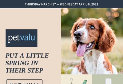 Pet Valu Flyer March 17 to April 6