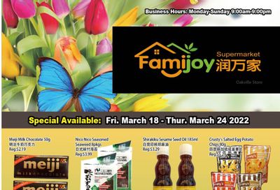 Famijoy Supermarket Flyer March 18 to 24