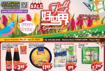 Field Fresh Supermarket Flyer March 27 to April 2