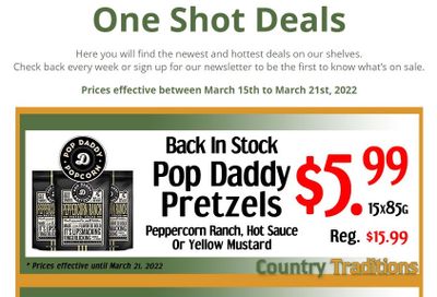 Country Traditions One-Shot Deals Flyer March 15 to 21