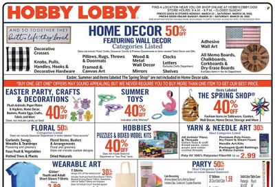 Hobby Lobby Weekly Ad Flyer March 21 to March 28