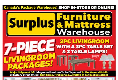 Surplus Furniture & Mattress Warehouse (Winnipeg) Flyer March 21 to April 3