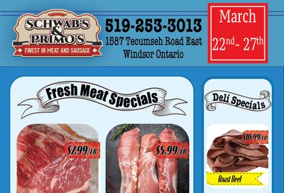 Schwab's & Primo's Flyer March 22 to 27