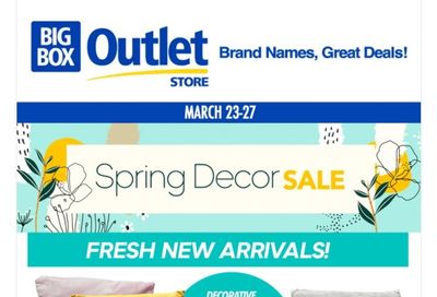 Big Box Outlet Store Flyer March 23 to 27