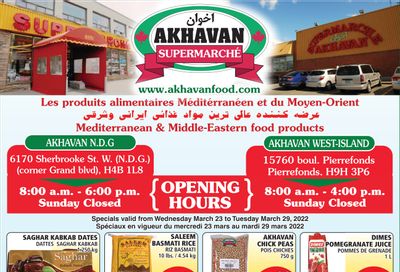 Akhavan Supermarche Flyer March 23 to 29