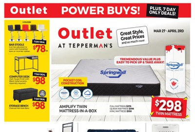 Outlet at Tepperman's Flyer March 27 to April 2