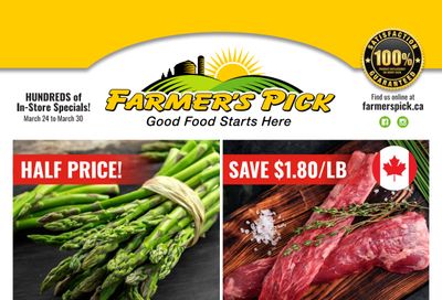 Farmer's Pick Flyer March 24 to 30