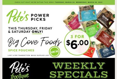Pete's Fine Foods Flyer March 24 to 30